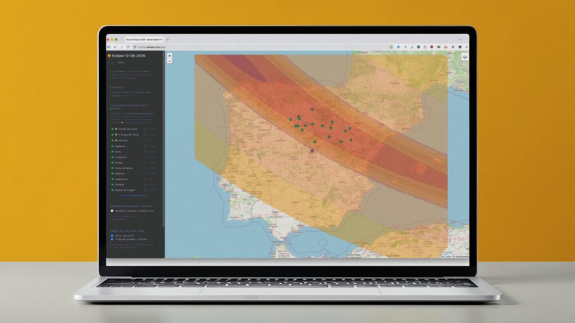 Eclipse solar 2026: creé una app con IA para verlo mejor (y fue fácil)