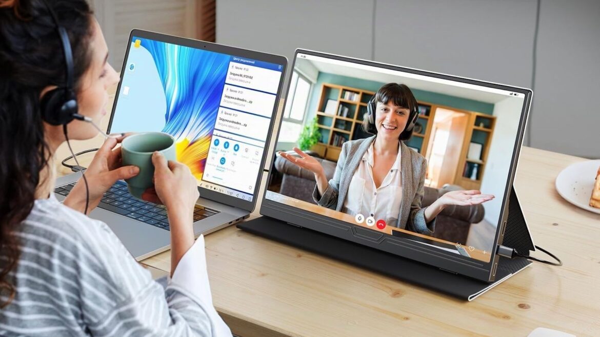 Monitor portátil MOMODS de 15,6″ FHD IPS: doble pantalla por menos de 70 euros