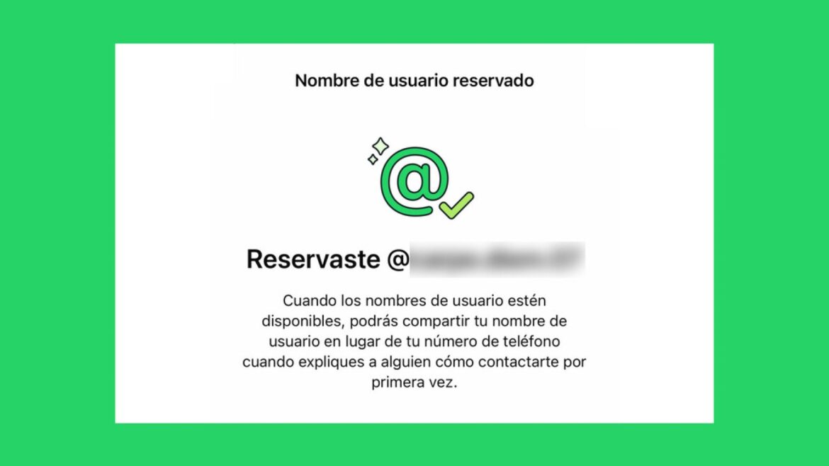 WhatsApp ya permite reservar tu nombre de usuario: así funciona - nombre de usuario WhatsApp