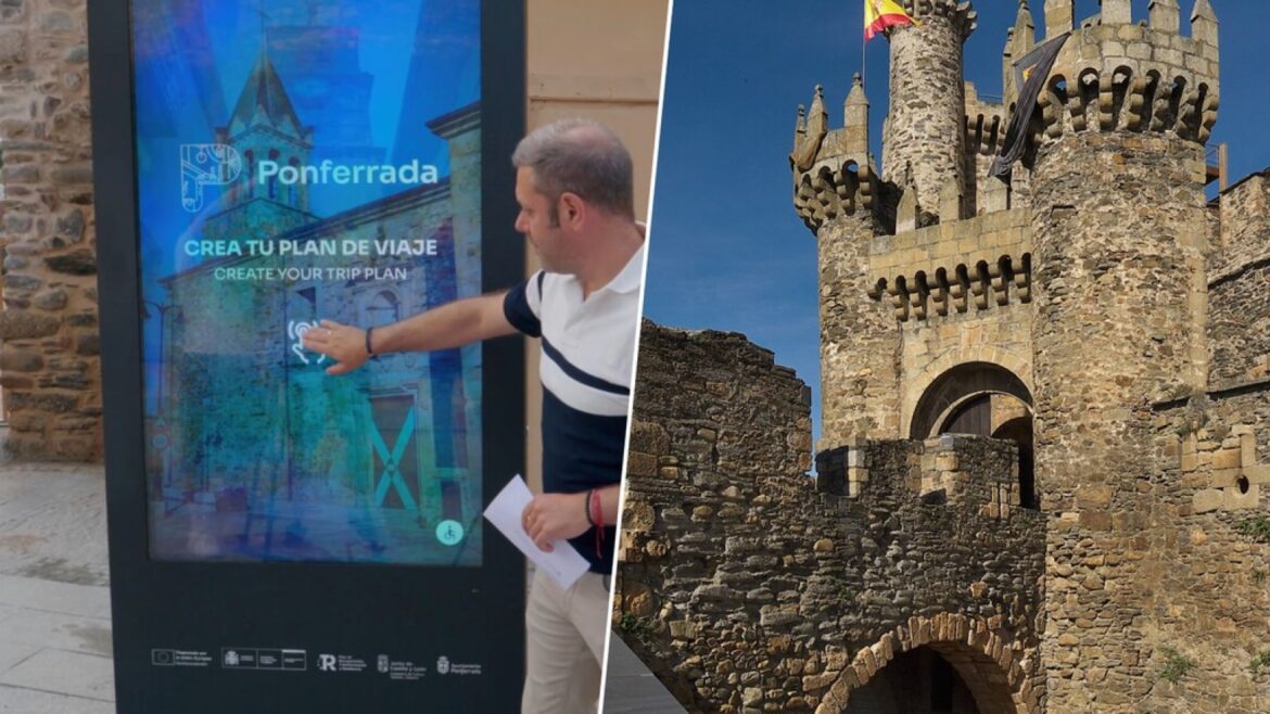Ponferrada estrena tótems inteligentes que crean rutas turísticas a medida - tótems inteligentes Ponferrada