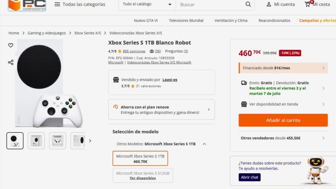 Xbox Series S sube de precio y ya cuesta casi lo mismo que PS5 - Xbox Series S precio