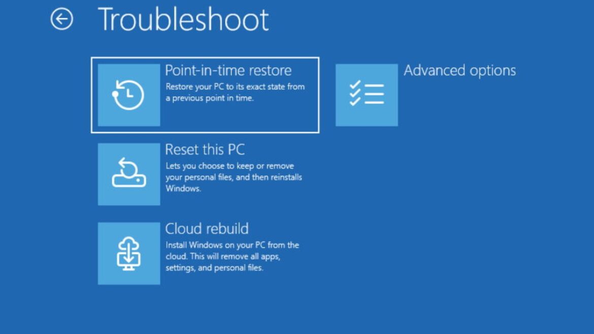 Cloud Rebuild, la nuova funzione di recupero di Windows 11 dal cloud - Cloud Rebuild Windows 11