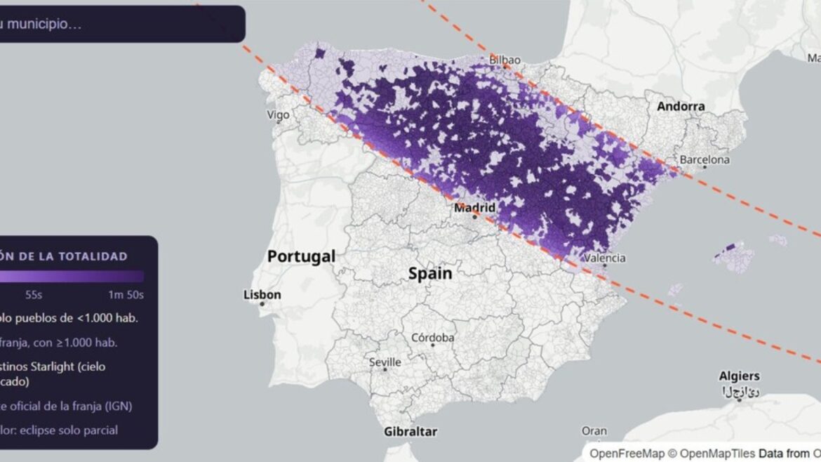 Eclipse solar del 12 de agosto: el mapa que revela cuándo y dónde verlo - eclipse solar 12 agosto
