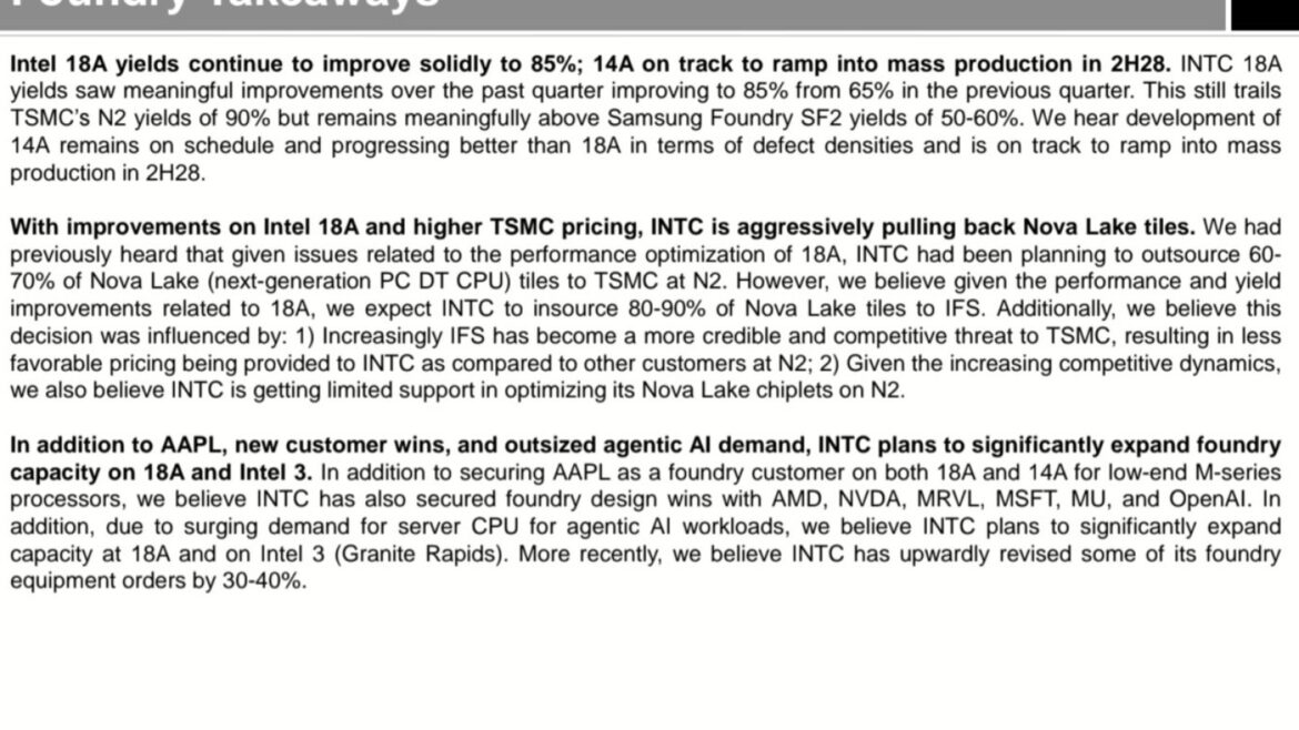 Intel Nova Lake-S se fabricarán con el nodo 18A: adiós a TSMC