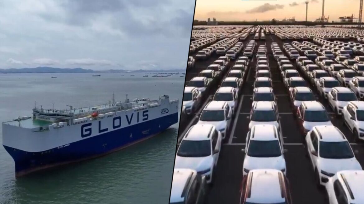 China construye los megabuques que mueven 10.800 coches por viaje - megabuques China coches