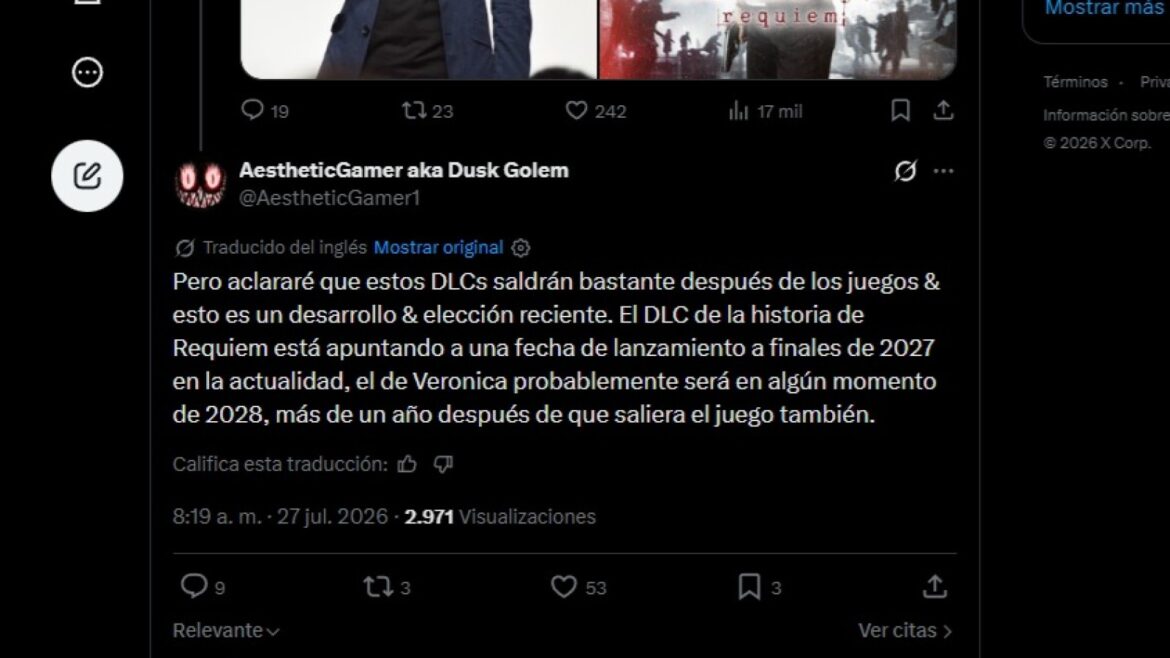 Resident Evil Requiem tendrá DLC y apunta a Ada Wong como protagonista - Resident Evil Requiem DLC