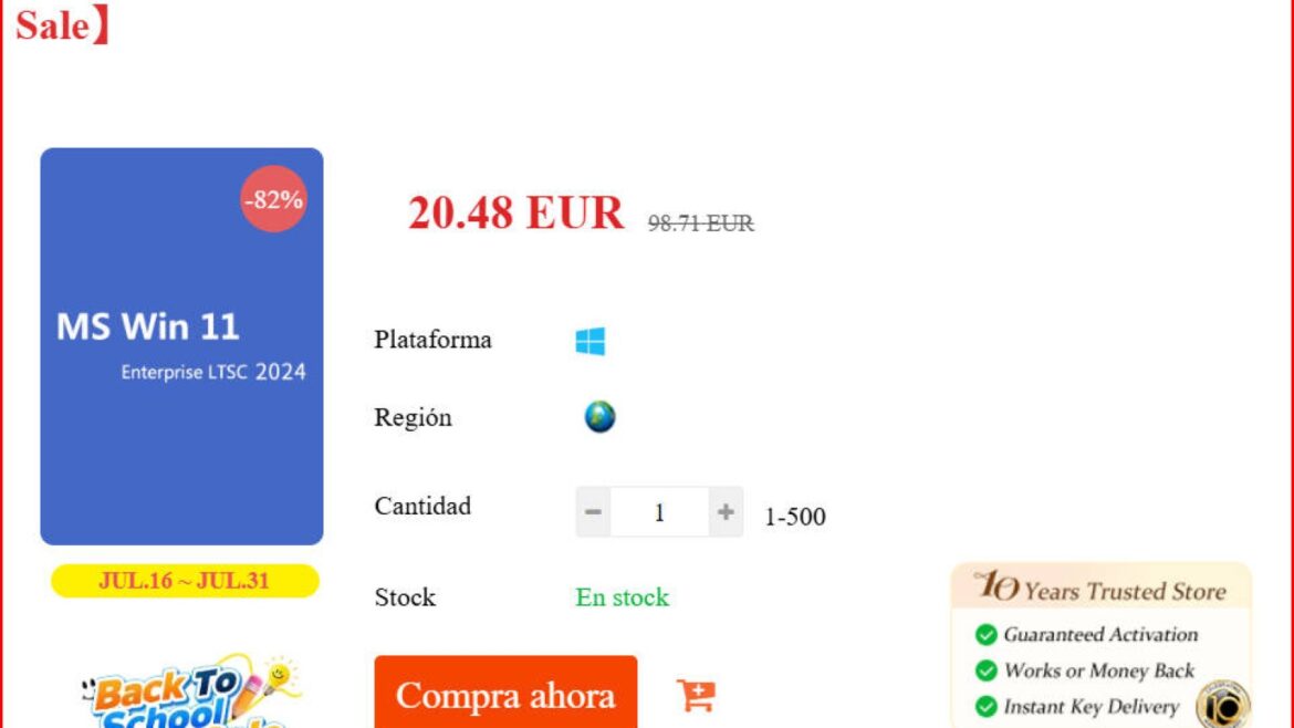 Windows 11 Enterprise LTSC por solo 15 euros: la oferta estable de GVGMall