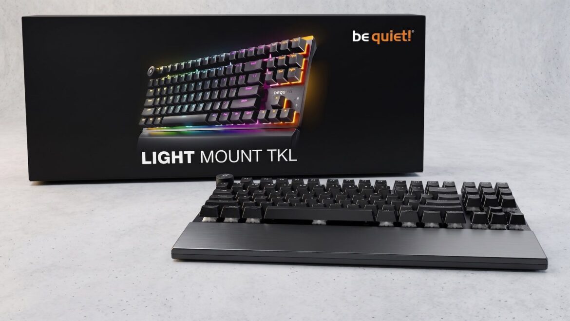 be quiet! Light Mount TKL: teclado gaming compacto con alfombrilla XXL