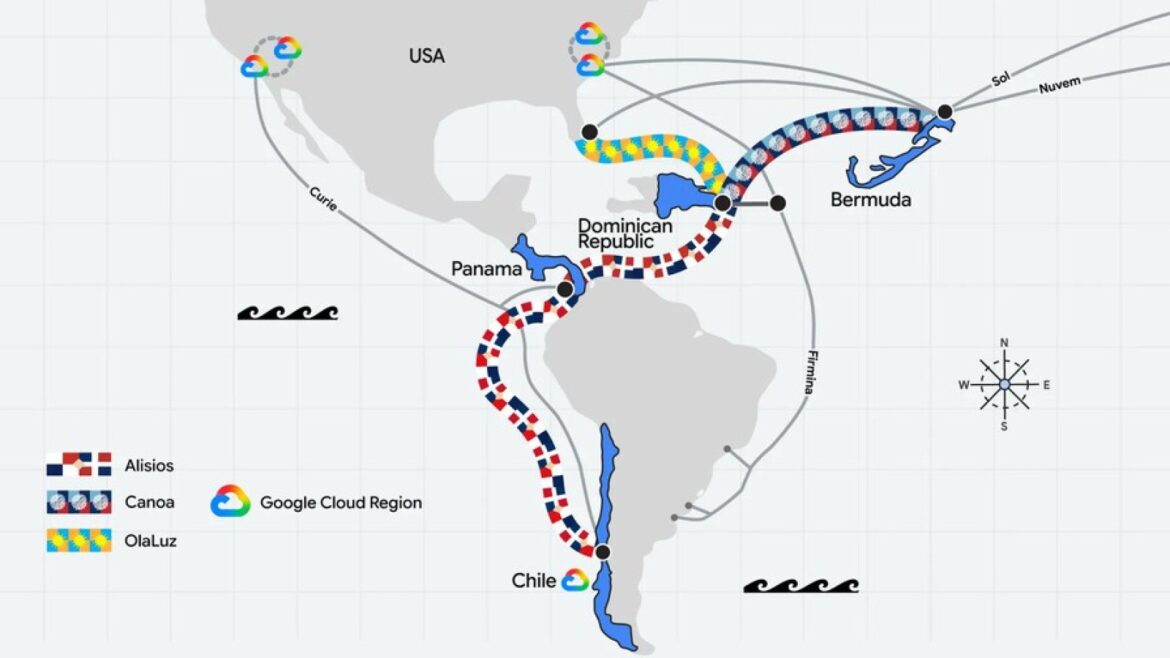 Google conecta Latinoamérica con tres nuevos cables submarinos - cables submarinos Google