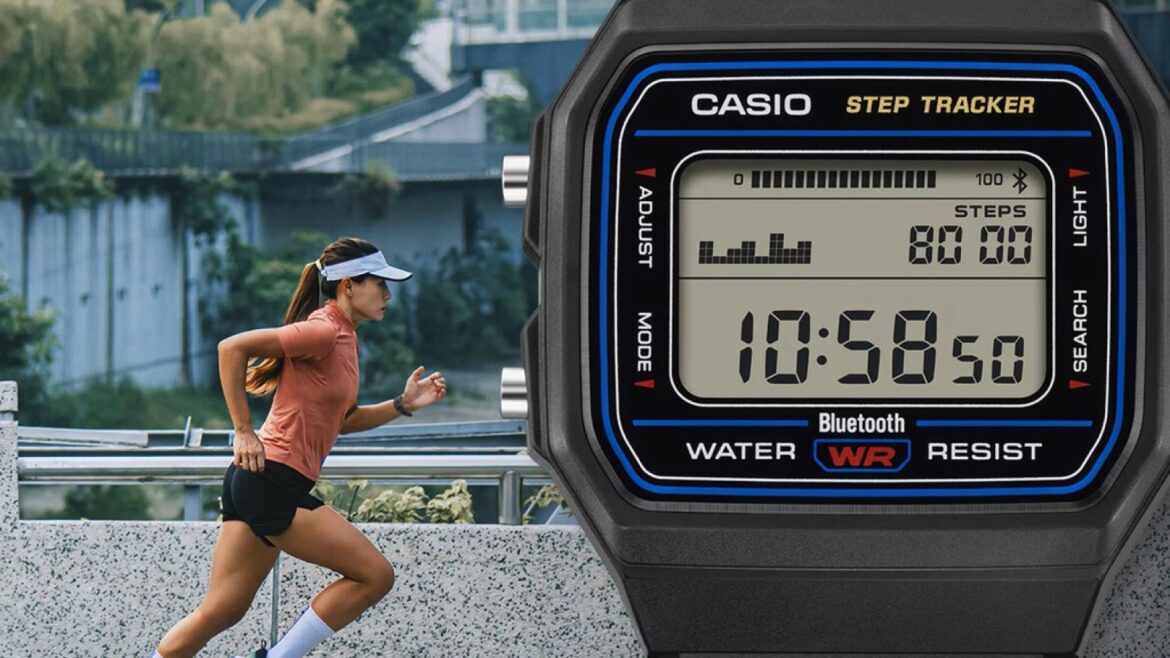Casio F-B100W: el reloj con Bluetooth que suma pasos y dura 2 años