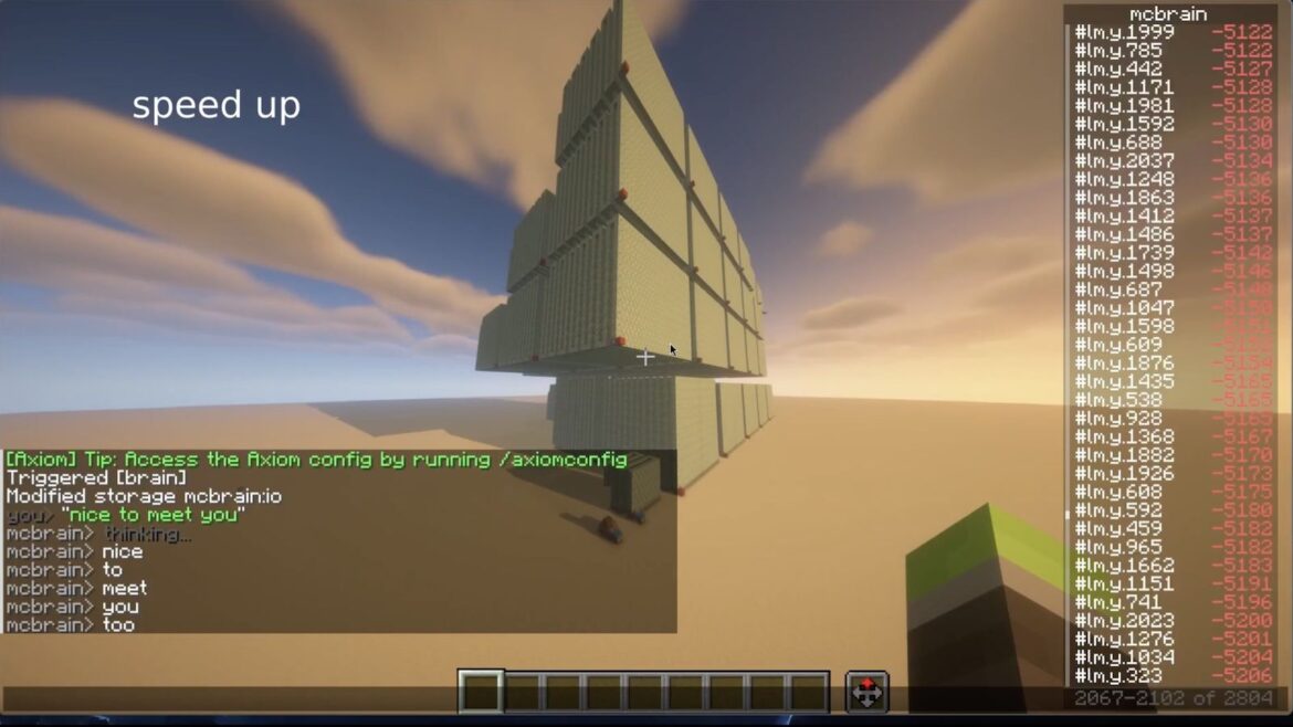 ChatGPT recreado dentro de Minecraft con 445.000 bloques y sin mods - ChatGPT en Minecraft
