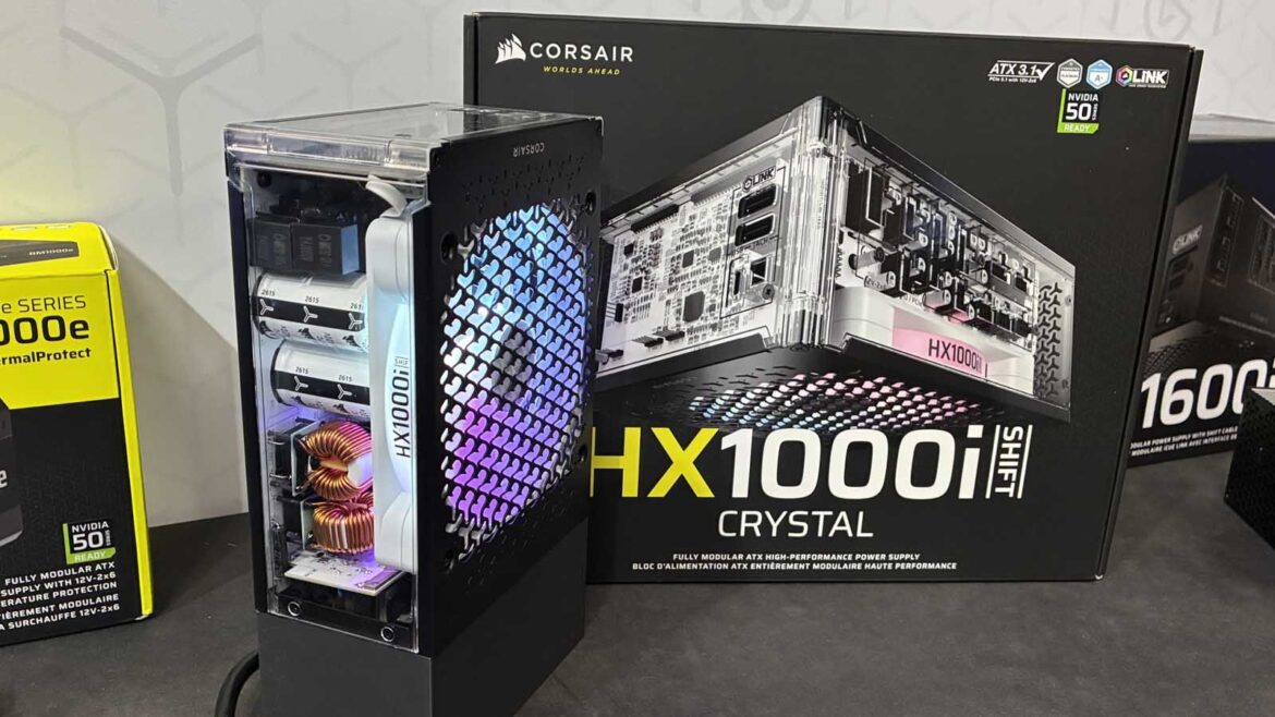 Corsair HX1000i SHIFT Crystal: la fuente transparente que roba miradas