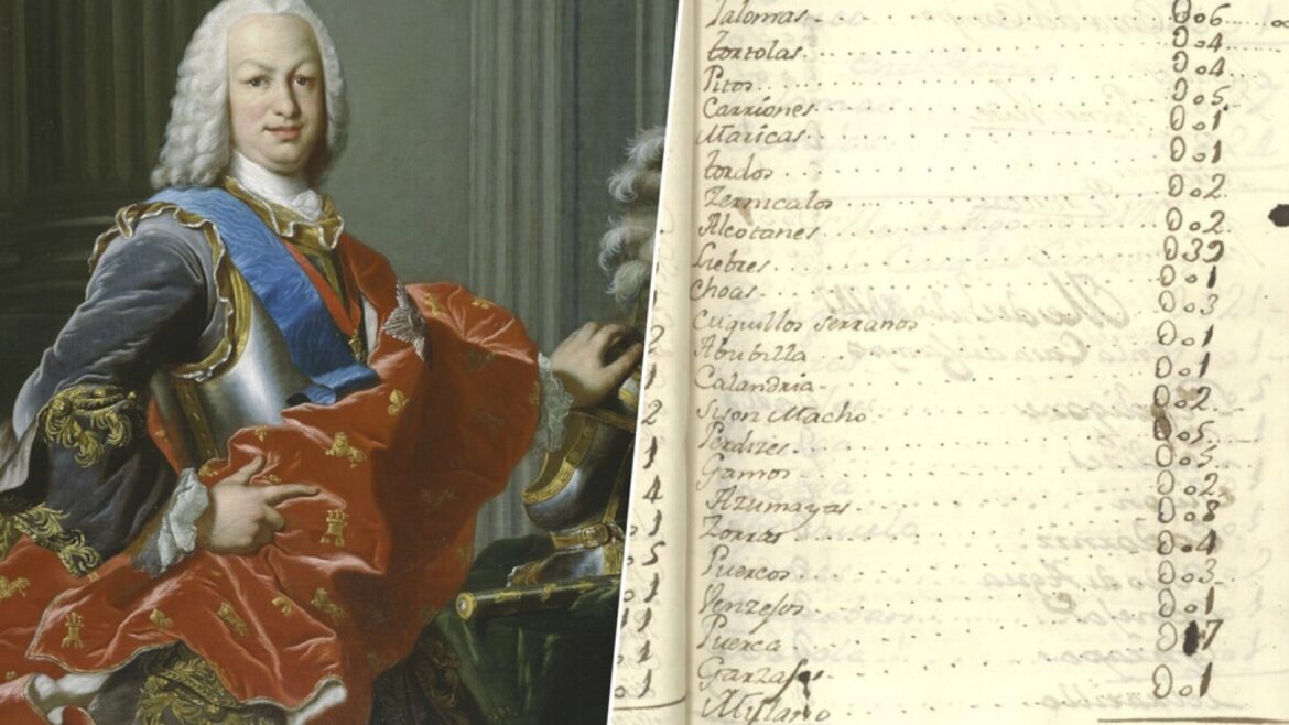 Fernando VI cazó 38.701 animales: su cuaderno hoy revela algo insólito - Fernando VI caza
