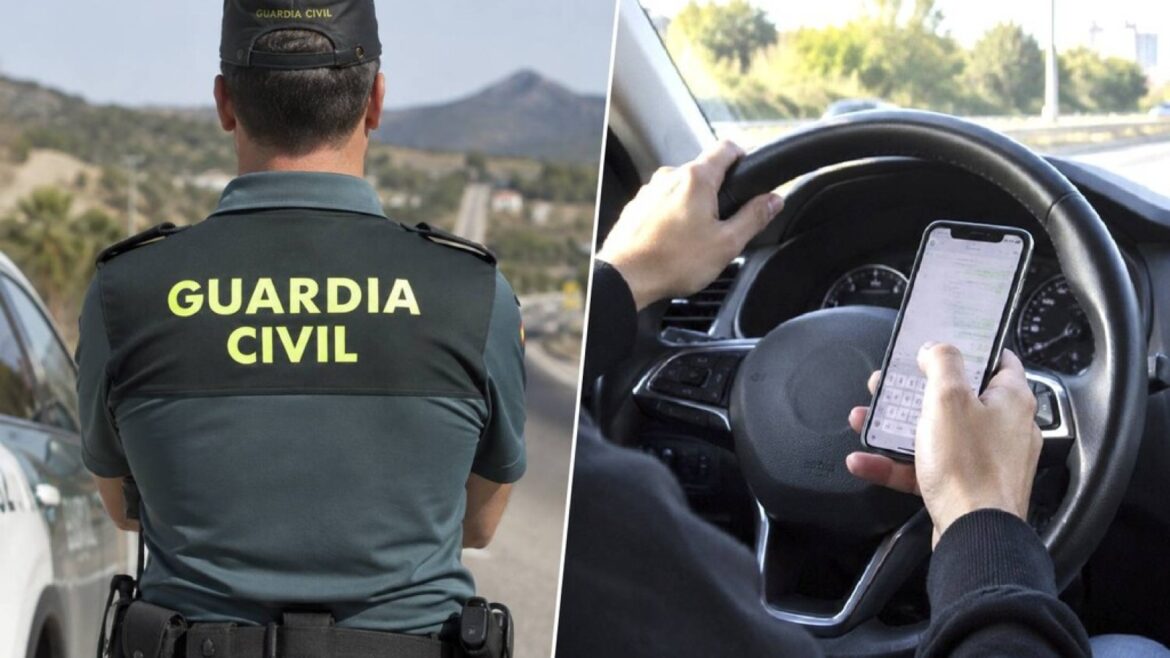 La Guardia Civil advierte: mirar el móvil al volante equivale a conducir a ciegas