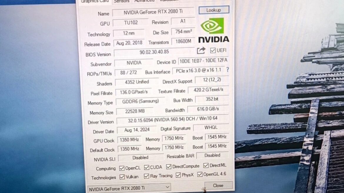 GeForce RTX 2080 Ti con 22 GB de VRAM aterriza por unos 460 euros - RTX 2080 Ti 22