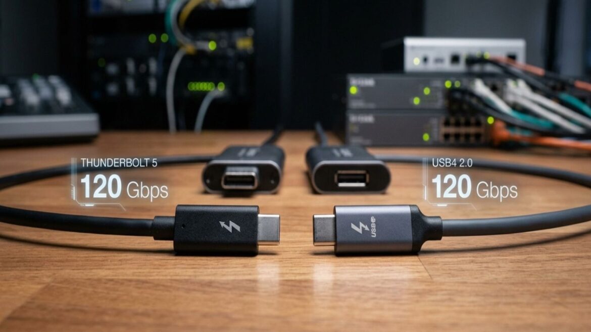 Thunderbolt 5 vs USB4 2.0: quién gana la batalla de los 120 Gbps