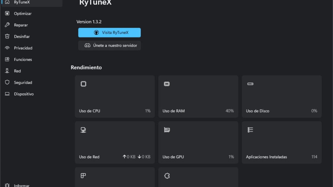 RyTuneX: la herramienta gratis para optimizar Windows a fondo - RyTuneX optimizar Windows